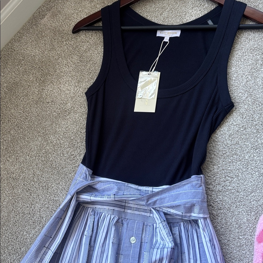 NWT $485 Ramy Brook Navy Aralyn Dress. Size XS - Picture 5 of 10